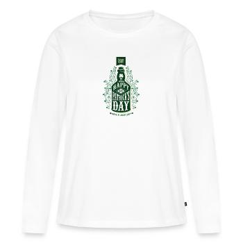St. Patricks Day Green Irish Irland Luck beer bier - Frauen Premium Bio Langarmshirt - Weiß - Vorne - Julia (174cm)