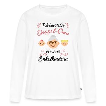 Ich bin Oma - Frauen Premium Bio Langarmshirt - Weiß - Vorne - Julia (174cm)