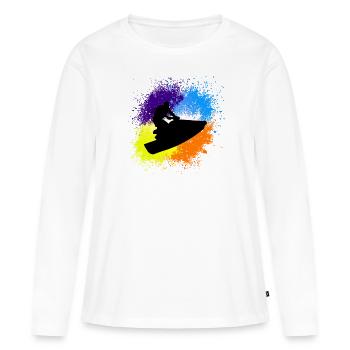 jet ski - Frauen Premium Bio Langarmshirt - Weiß - Vorne - Julia (174cm)
