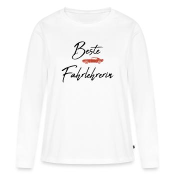 Beste Fahrlehrerin - Frauen Premium Bio Langarmshirt - Weiß - Vorne - Julia (174cm)