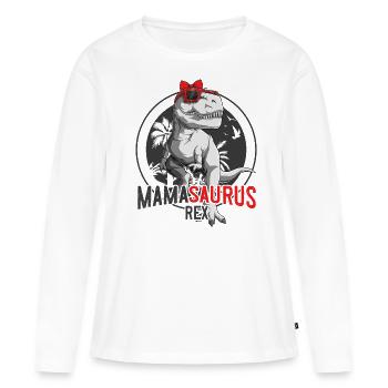 Mamasaurus Mama Dinosaurier Muttertag Geschenk - Frauen Premium Bio Langarmshirt - Weiß - Vorne - Julia (174cm)