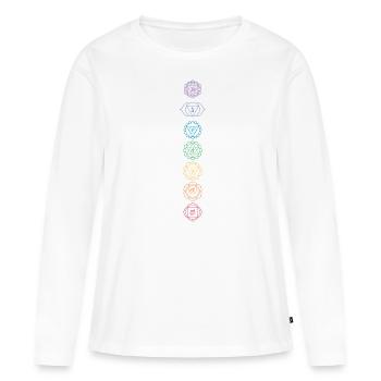 Hinduism Chakras Buddhism Sanskrit Meditation Vajr - Frauen Premium Bio Langarmshirt - Weiß - Vorne - Julia (174cm)