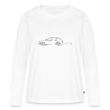 RS4 B5 - Qu’est-ce que c’est que ce break ??! - T-shirt manches longues Premium bio Femme - blanc - Devant - Julia (174cm)