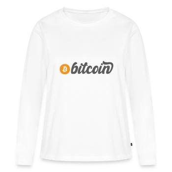 Bitcoin (Bitcoin) - Frauen Premium Bio Langarmshirt - Weiß - Vorne - Julia (174cm)