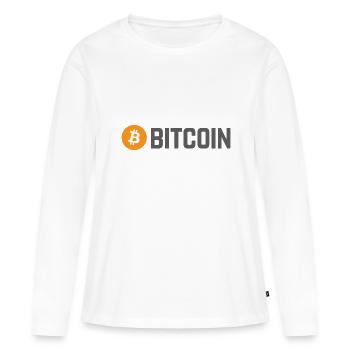 Bitcoin (Bitcoin) - Frauen Premium Bio Langarmshirt - Weiß - Vorne - Julia (174cm)