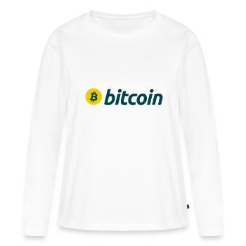 Bitcoin (Bitcoin) - Frauen Premium Bio Langarmshirt - Weiß - Vorne - Julia (174cm)