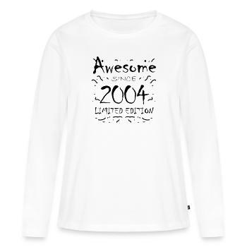 2004 - Né en 2004 - Fantastique depuis 2004 - T-shirt manches longues Premium bio Femme - blanc - Devant - Julia (174cm)