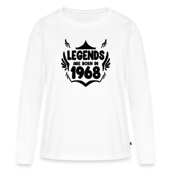 1968 - Born 1968 - Women's Premium Organic Long Sleeve Shirt - white - Front - Julia (174cm)