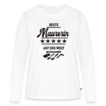 Beste Maurerin Meisterin Rohbau Betonbau Hochbau - Frauen Premium Bio Langarmshirt - Weiß - Vorne - Julia (174cm)