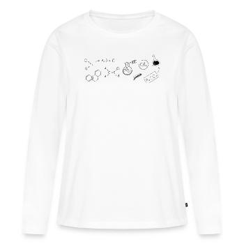 Chimie Formule structurale - T-shirt manches longues Premium bio Femme - blanc - Devant - Julia (174cm)