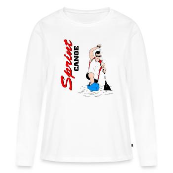 Canoë - Canoë - Canadien - T-shirt manches longues Premium bio Femme - blanc - Devant - Julia (174cm)