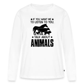 Animals Animal welfare - Women's Premium Organic Long Sleeve Shirt - white - Front - Julia (174cm)