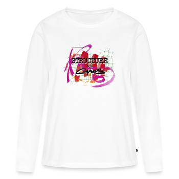 Structure Vs Chaos - Women's Premium Organic Long Sleeve Shirt - white - Front - Julia (174cm)