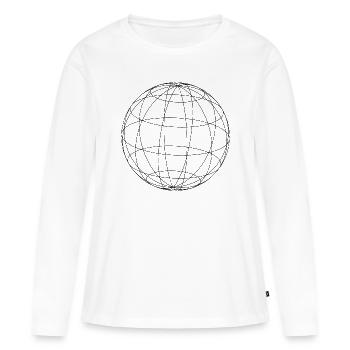 Cercle - T-shirt manches longues Premium bio Femme - blanc - Devant - Julia (174cm)