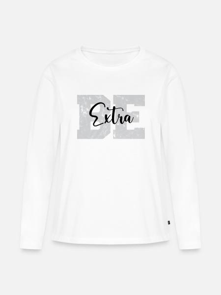 Be Extra - Frauen Premium Bio Langarmshirt - Weiß