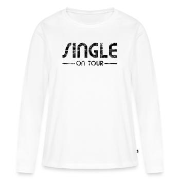 Rencontres - Single On Tour - T-shirt manches longues Premium bio Femme - blanc - Devant - Julia (174cm)