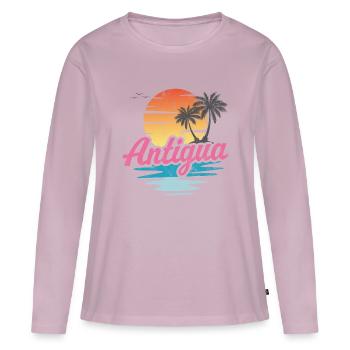 Antigua - Women's Premium Organic Long Sleeve Shirt - dusky pink - Front - Julia (174cm)