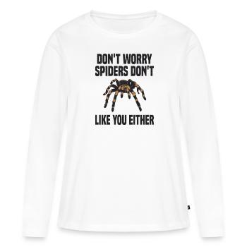 Tarentule Arachnide de compagnie - T-shirt manches longues Premium bio Femme - blanc - Devant - Julia (174cm)
