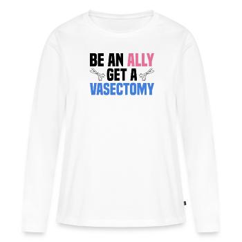 Vasectomy Baby Surgery - Women's Premium Organic Long Sleeve Shirt - white - Front - Julia (174cm)