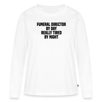 Funeral Director - Women's Premium Organic Long Sleeve Shirt - white - Front - Julia (174cm)