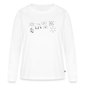 Chimie Formules structurelles - T-shirt manches longues Premium bio Femme - blanc - Devant - Julia (174cm)