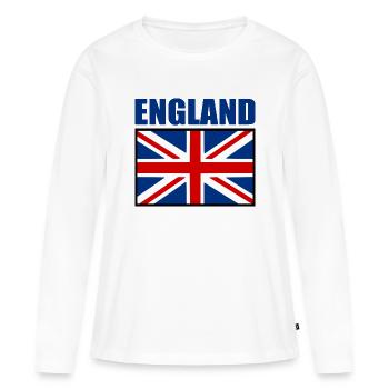 angleterre - T-shirt manches longues Premium bio Femme - blanc - Devant - Julia (174cm)