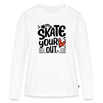 Roller Skating - Skate Your Heart Out - Skater - Women's Premium Organic Long Sleeve Shirt - white - Front - Julia (174cm)