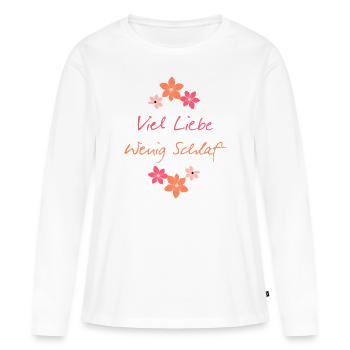 Viel Liebe Mutter - Mutterschaft - Werdende Mutter - Frauen Premium Bio Langarmshirt - Weiß - Vorne - Julia (174cm)