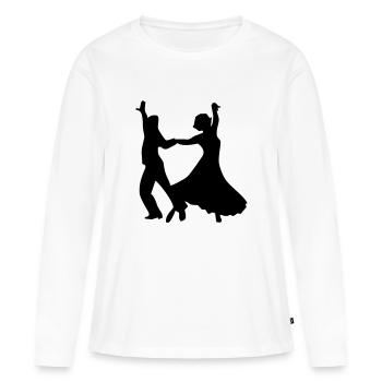 danse de danse de couples de danse - T-shirt manches longues Premium bio Femme - blanc - Devant - Julia (174cm)