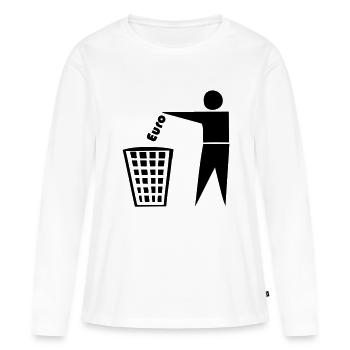 euro - Women's Premium Organic Long Sleeve Shirt - white - Front - Julia (174cm)