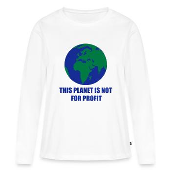 Planète Terre - T-shirt manches longues Premium bio Femme - blanc - Devant - Julia (174cm)