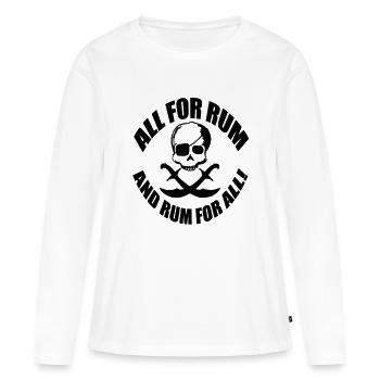 all for rum and rum for all - Frauen Premium Bio Langarmshirt - Weiß - Vorne - Julia (174cm)