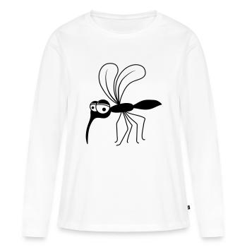 stechmuecke fliege insekt schmeissfliege blutsauge - Frauen Premium Bio Langarmshirt - Weiß - Vorne - Julia (174cm)