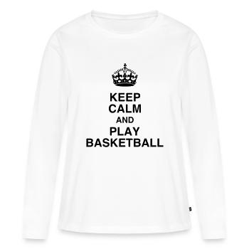 Basketball - Basket ball - Basket-ball - Baskette - Women's Premium Organic Long Sleeve Shirt - white - Front - Julia (174cm)