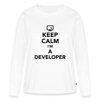 Developer - Women's Premium Organic Long Sleeve Shirt - white - Front - Julia (174cm)