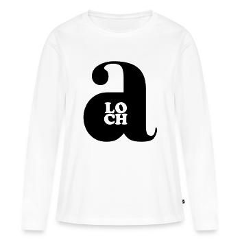 Arschloch - Frauen Premium Bio Langarmshirt - Weiß - Vorne - Julia (174cm)