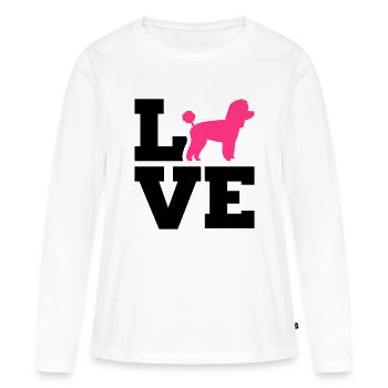 Toy Poodle - Women's Premium Organic Long Sleeve Shirt - white - Front - Julia (174cm)