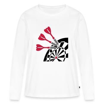 Fléchettes flèche fléchettes - T-shirt manches longues Premium bio Femme - blanc - Devant - Julia (174cm)
