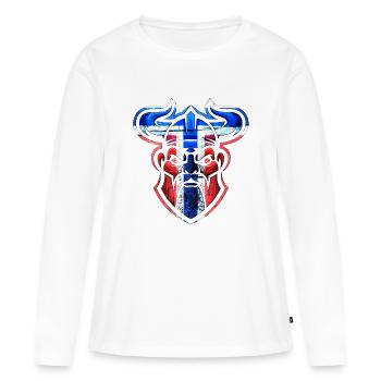 Viking Esports emblem - Women's Premium Organic Long Sleeve Shirt - white - Front - Julia (174cm)