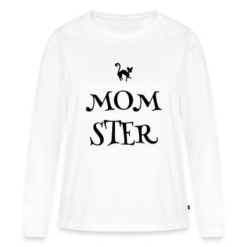 Momster Halloween Mama Geschenkidee - Frauen Premium Bio Langarmshirt - Weiß - Vorne - Julia (174cm)