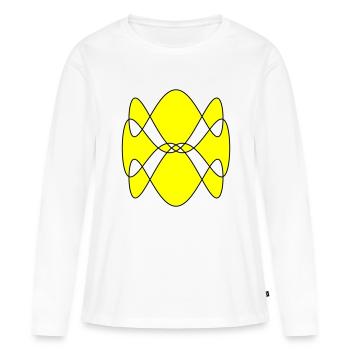 Spirogram - Women's Premium Organic Long Sleeve Shirt - white - Front - Julia (174cm)