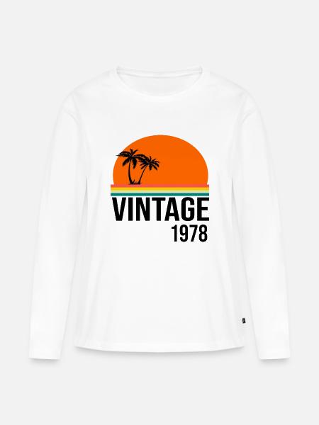 Jahrgang 1978 - Frauen Premium Bio Langarmshirt - Weiß