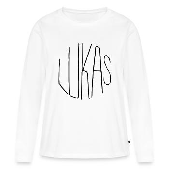 Lukas - Women's Premium Organic Long Sleeve Shirt - white - Front - Julia (174cm)