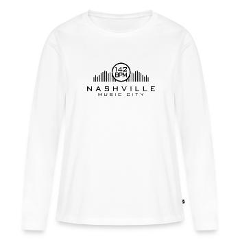 142 BPM Nashville Tennessee Musiciens Music City - T-shirt manches longues Premium bio Femme - blanc - Devant - Julia (174cm)