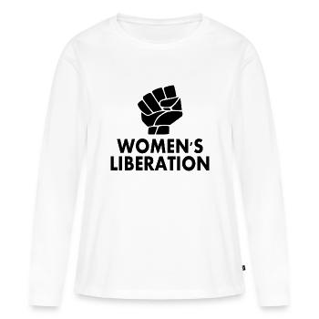 Womens liberation - T-shirt manches longues Premium bio Femme - blanc - Devant - Julia (174cm)