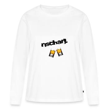 Rischarl - Frauen Premium Bio Langarmshirt - Weiß - Vorne - Julia (174cm)