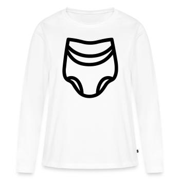 Couche - T-shirt manches longues Premium bio Femme - blanc - Devant - Julia (174cm)