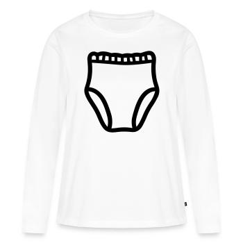 Couche - T-shirt manches longues Premium bio Femme - blanc - Devant - Julia (174cm)