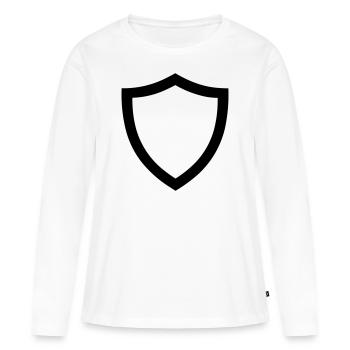 Schild - Frauen Premium Bio Langarmshirt - Weiß - Vorne - Julia (174cm)