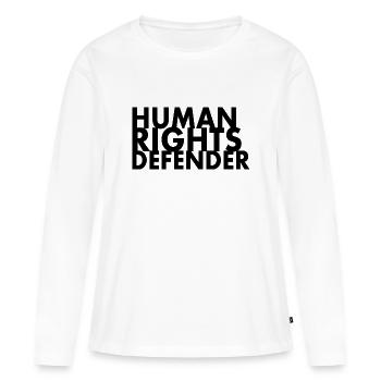 Human rights defender - Women's Premium Organic Long Sleeve Shirt - white - Front - Julia (174cm)